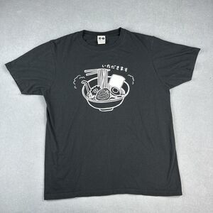 Buden Shouten Shirt Mens Large Black Ramen Bowl Japanese Graphic Tee Itadakimasu